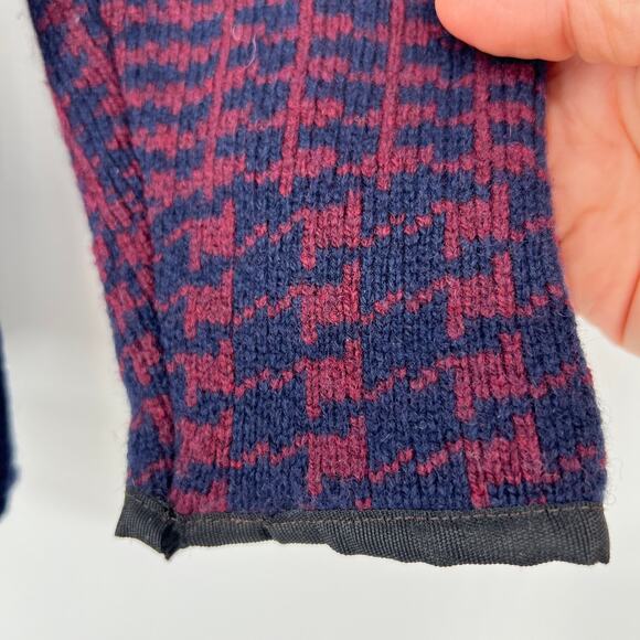 Pendleton Lambs Wool Blend Sweater Women Medium Crew Neck Pullover Burgundy READ - Picture 6 of 10